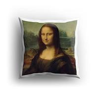 PICANOVA - Cojín Decorativo con Relleno 40x40cm - Leonardo da Vinci Mona Lisa - Cojín con Imagen de Primera Calidad - Cojín Suave y Acogedor - Decoración para Sofá y Cama - Arte Clasico