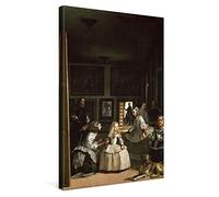 PICANOVA - Diego Velázquez - Las Meninas 40x60cm - Cuadro sobre Lienzo - Impresión En Lienzo Montado sobre Marco De Madera (2cm) - Disponible En Varios Tamaños - Colección Arte Clásico