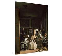 PICANOVA - Diego Velázquez - Las Meninas 75x100cm - Cuadro Sobre Lienzo - Impresión En Lienzo Montado Sobre Marco De Madera (2cm) - Disponible En Varios Tamaños - Colección Arte Clásico
