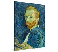 PICANOVA - Vincent Van Gogh Self-Portrait 30x40cm - Cuadro sobre Lienzo - Impresión En Lienzo Montado sobre Marco De Madera (2cm) - Disponible En Varios Tamaños