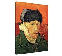PICANOVA - Vincent Van Gogh Self-Portrait with Bandaged Ear 2 75x100cm - Cuadro sobre Lienzo - Impresión En Lienzo Montado sobre Marco De Madera (2cm) - Disponible En Varios Tamaños
