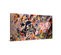 PICANOVA - Wassily Kandinsky - Composition VII 100x50cm - Cuadro Sobre Lienzo - Impresión En Lienzo Montado Sobre Marco De Madera (2cm) - Disponible En Varios Tamaños - Colección Arte Clásico