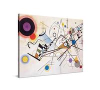 PICANOVA - Wassily Kandinsky - Composition VIII 100x75cm - Cuadro Sobre Lienzo - Impresión En Lienzo Montado Sobre Marco De Madera (2cm) - Disponible En Varios Tamaños - Colección Arte Clásico