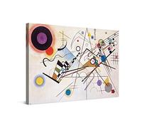 PICANOVA - Wassily Kandinsky - Composition VIII 60x40cm - Cuadro Sobre Lienzo - Impresión En Lienzo Montado Sobre Marco De Madera (2cm) - Disponible En Varios Tamaños - Colección Arte Clásico