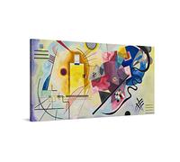 PICANOVA - Wassily Kandinsky - Yellow Red Blue 100x50cm - Cuadro Sobre Lienzo - Impresión En Lienzo Montado Sobre Marco De Madera (2cm) - Disponible En Varios Tamaños - Colección Arte Clásico