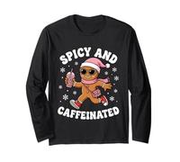 Picante y Cafeinated Cozy Gingerbread Girls Holiday Café Manga Larga