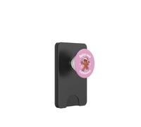 Picante y Cafeinated Cozy Pink Gingerbread Xmas Girl Coffee PopSockets PopWallet para MagSafe