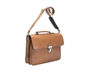 Picard, 8324636215 - Carpeta para Hombre, Piel Natural, con Correa para el Hombro, Color marrón y marrón