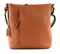 Picard Bolso de hombro para mujer PURE de piel auténtica, tamaño mediano, con cremallera, para uso diario, salidas, marrón, small, Bolso bandolera