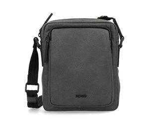 Picard Casual - Bolso Bandolera para Hombre de Piel auténtica, pequeño, con Cremallera, para Uso Diario, Salidas, Negocios, Negro, Talla única, Bolso Bandolera