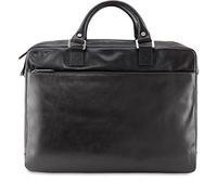Picard Cuero maletín cartera con compartimento para portátil Buddy Working Bag With Double Zip Black negro