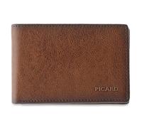 Picard HANS 1 Cartera para Hombre, Piel auténtica, pequeña, sin Cierre, Cartera, para Todos los días, Salir, Tabaco, 10,50x7x2, Cartera