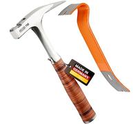 PICARD Martillo de orejas Nº 790 + Mini BlackGiant® + Adhesivo | 950 g de peso total | Punta lisa | Soporte magnético para clavos | Resistente a la corrosión | Mango de acero completo con empuñadura