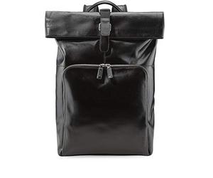 Picard Mochila Buddy para hombre de piel de búfalo de agua | Ancho 41 cm Altura 47 cm Longitud 14 cm con botón | Vida cotidiana |, Negro, talla única, Mochila