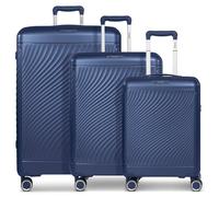 Picard Vienna 4 ruedas Juego de maletas 3 piezas con pliegue de expansión azul