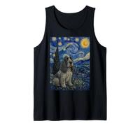 Picardía Spaniel Dog Van Gogh Noche Estrellada Camiseta sin Mangas