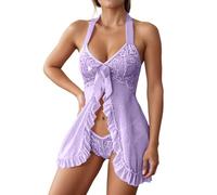 Picardías Sexy Conjunto De Lencería para Mujer Sexy De Encaje Vestido De Dormir para Ocasiones Románticas