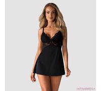 Picardías Sexy + Tanga Obsessive 810-bab-1 Encaje Negro