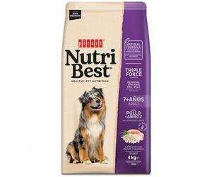 Picart Nutribest 7+ - Pienso para perros mayores de 7 años - Pollo y arroz - Cantidad: 3 kg