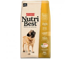 Picart Nutribest Light - Pienso para perros adultos para control de peso - Pollo y arroz - Cantidad: 3 kg