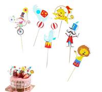 Picas para magdalenas animales, pájaros carpinteros para tartas | 24 decoraciones para tartas | Pic cupcakes, mono, león, elefante, decoración de pastel de cumpleaños de dibujos animados