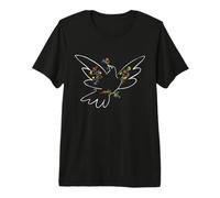 Picasso Floral Dove Line Artwork Gráfico Camiseta Premium