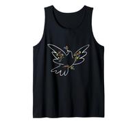 Picasso Floral Dove Line Artwork Gráfico Camiseta sin Mangas