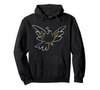 Picasso Floral Dove Line Artwork Gráfico Sudadera con Capucha