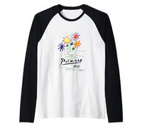 Picasso Flores Dibujo Clásico Arte Gráfico Camiseta Manga Raglan