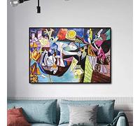 Picasso Giclee Art Paper Print Reproducción de obras de arte Picasso Canvas Painting para la decoración de la pared de la sala Listo para colgar 40x90cm (16x35in) Con marco