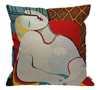 Picasso Le Reve The Dream Painting - Funda de cojín decorativa para hombres, mujeres, niños, niñas, sala de estar, dormitorio, sofá, silla, A 45 cm x 45 cm