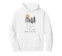 Picasso Peace Dove Nueva York Horizonte Paisaje Urbano Arte Dibujo Sudadera con Capucha