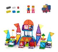 Picassotiles 333pcs baldosas de ladrillo magntico y baldosas magnticas Combo Combo Figuras de accin incluidos bloques de construccin Toyadores ST