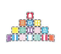 Picassotiles 40pcs Azulejo magntico Clip-In Ventana y expansin de la puerta Conjunto de bloques magnticos complementos Magnet Construction Constru