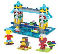 Picassotiles 512 PCS Grand Playset Mayas magnticas y bloques de construccin Combo edificios creativos y figuras como puentes corazones personajes