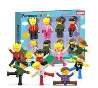 PicassoTiles Figuras de Acción Magnéticas 8 Piezas para Niños Pequeños Kit Educativo STEM Pretend Playset Construcción de Bloques PTA03