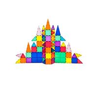 PicassoTiles Juego de 101 Bloques de construcción magnéticos de 101 Piezas, Juego de construcción de Azulejos magnéticos, Juguete apilable, Juego de Aprendizaje, ingeniería 3D, Juego Stem PT101