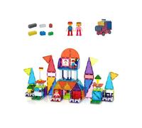 PicassoTiles Juego de 333 azulejos magnéticos 3D para construcción, juego creativo para niños a partir de 3 años