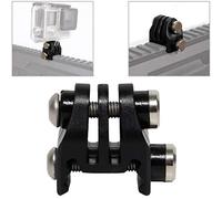 Picatinny Rails Airsoft Rail Monta o Casco Excavadora Monta Adaptador de Soporte para cámara de acción GoPro (Black)