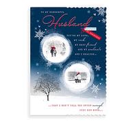 Piccadilly Greetings Group Ltd Avant Garde Studios H95020 - Tarjeta de Navidad para marido (25,4 x 17,8 cm)