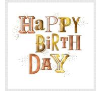 Piccadilly Greetings Moderna Tarjeta Felicitacion Cumpleaños de Lujo, Tipo Lámina Tarjetas de Cumpleaños - 160 mm sq