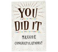 Piccadilly Greetings Piccadilly Greetings - Tarjeta de felicitación moderna con texto en inglés "You Did It", 17,8 x 12,7 cm, verde, gris, beige, naranja y blanco