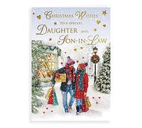 Piccadilly Greetings Regal Publishing C85386 - Tarjeta de Navidad tradicional para hija y yerno, 22,8 x 15,2 cm, multicolor