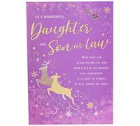 Piccadilly Greetings Regal Publishing C85387 - Tarjeta de Navidad para hija y yerno, 22,8 x 15,2 cm, multicolor