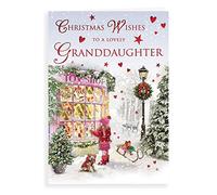 Piccadilly Greetings Regal Publishing (C85406) - Tarjeta de Navidad tradicional para nieta, 22,86 x 15,24 cm