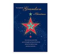 Piccadilly Greetings Regal Publishing C85413 - Tarjeta de Navidad clásica para nieto, 23 x 15 cm