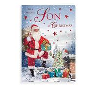 Piccadilly Greetings Regal Publishing (C85452) - Tarjeta de Navidad tradicional para hijo, 9 x 6 pulgadas