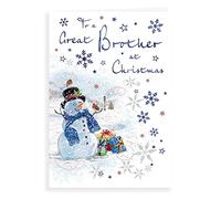 Piccadilly Greetings Regal Publishing C85505 - Tarjeta de Navidad tradicional para hermano (22,8 x 15,2 cm)