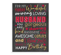 Piccadilly Greetings Regal Publishing - Tarjeta de cumpleaños grande para marido (30,5 x 22,8 cm)