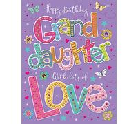 Piccadilly Greetings Regal Publishing - Tarjeta de cumpleaños para nieta, 20 x 15 cm, color morado